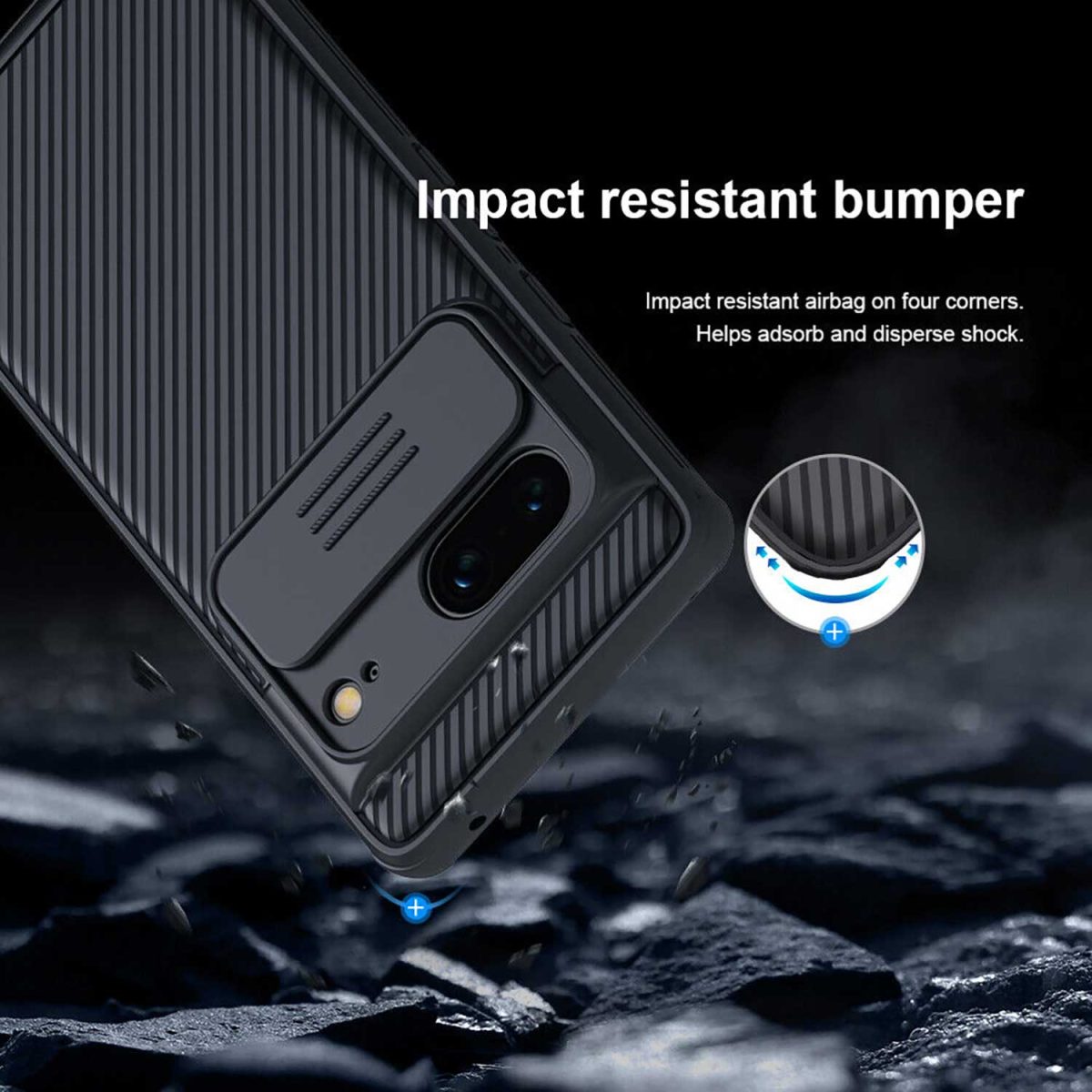 google pixel 7 camshield case black comm3