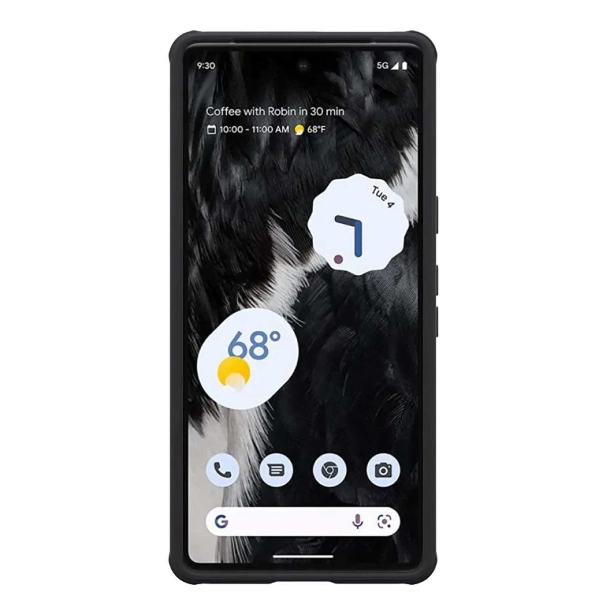 Google Pixel 7 Camshield-Hülle, schwarze Vorderseite