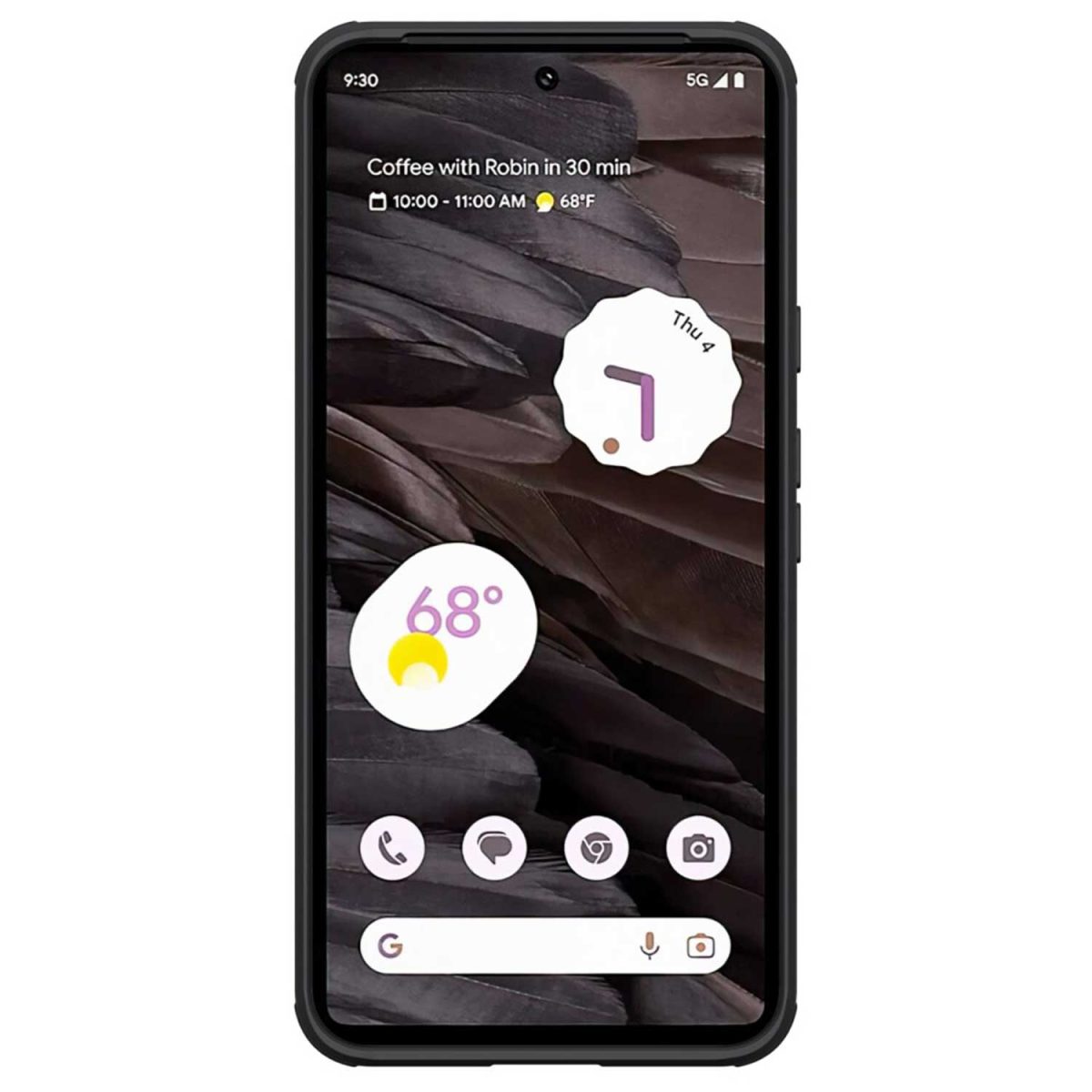 google pixel 8 kasë me kamerë përpara e zezë