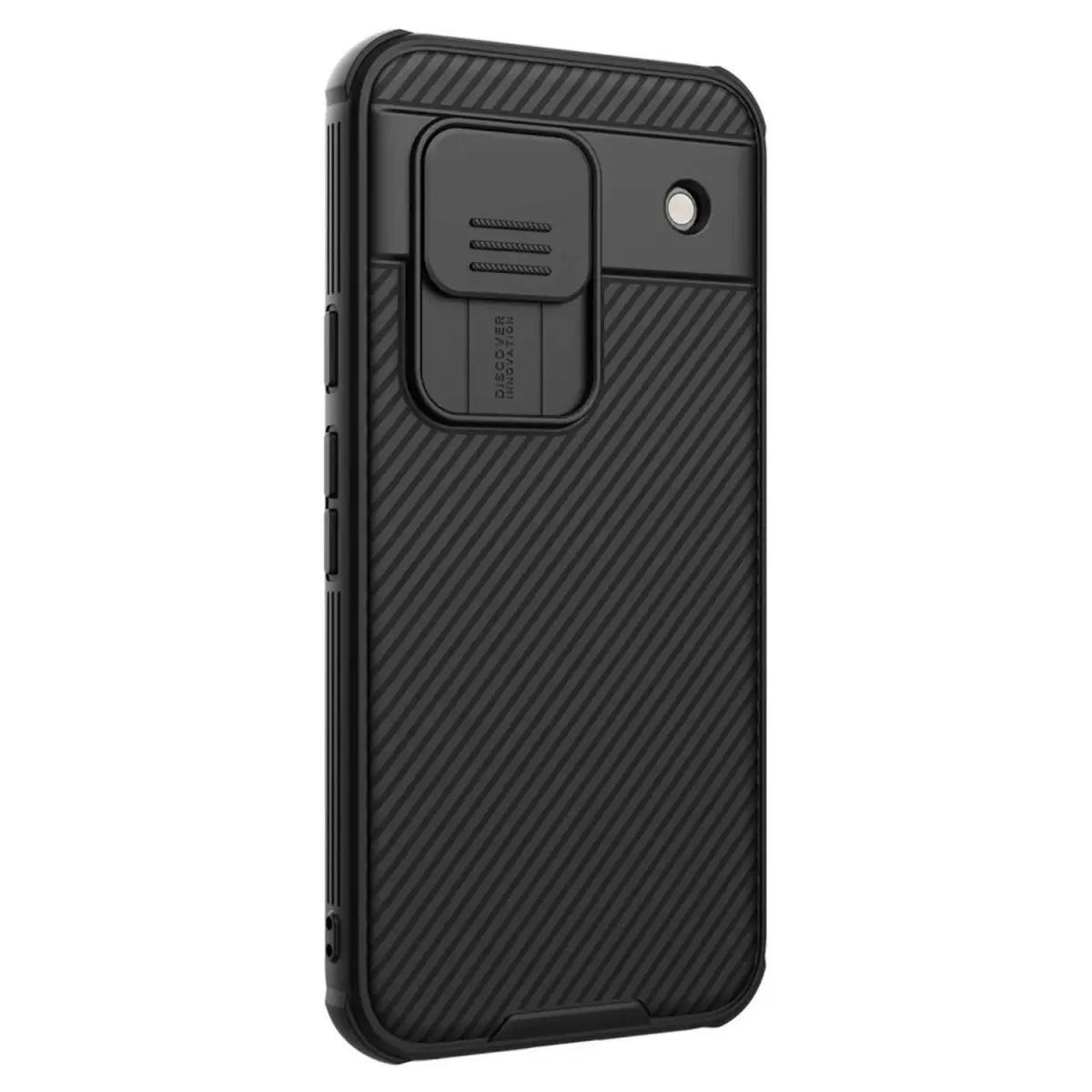 google pixel 8a camshield case black back left