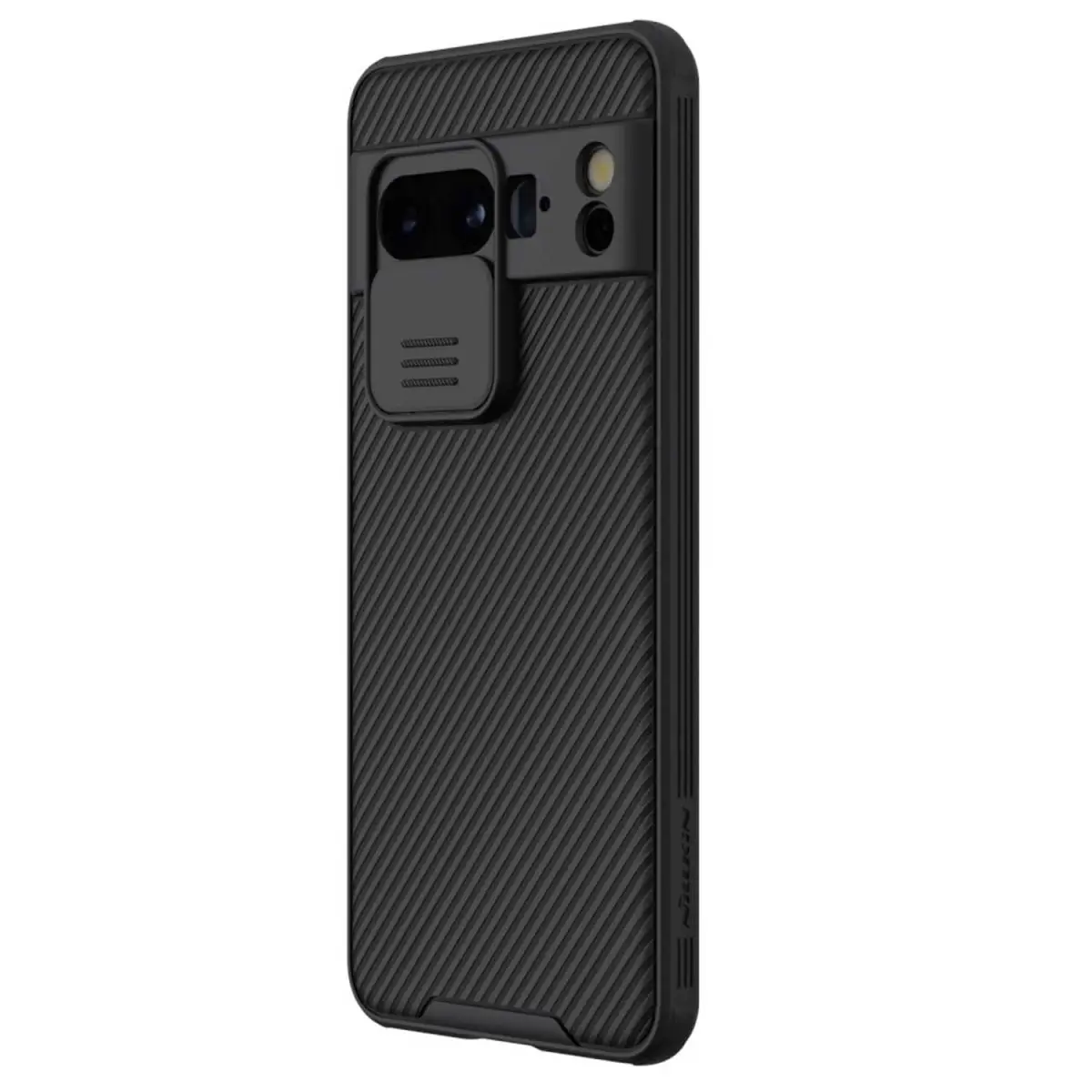 Funda CamShield para Google Pixel 8Pro, color negro, parte trasera izquierda