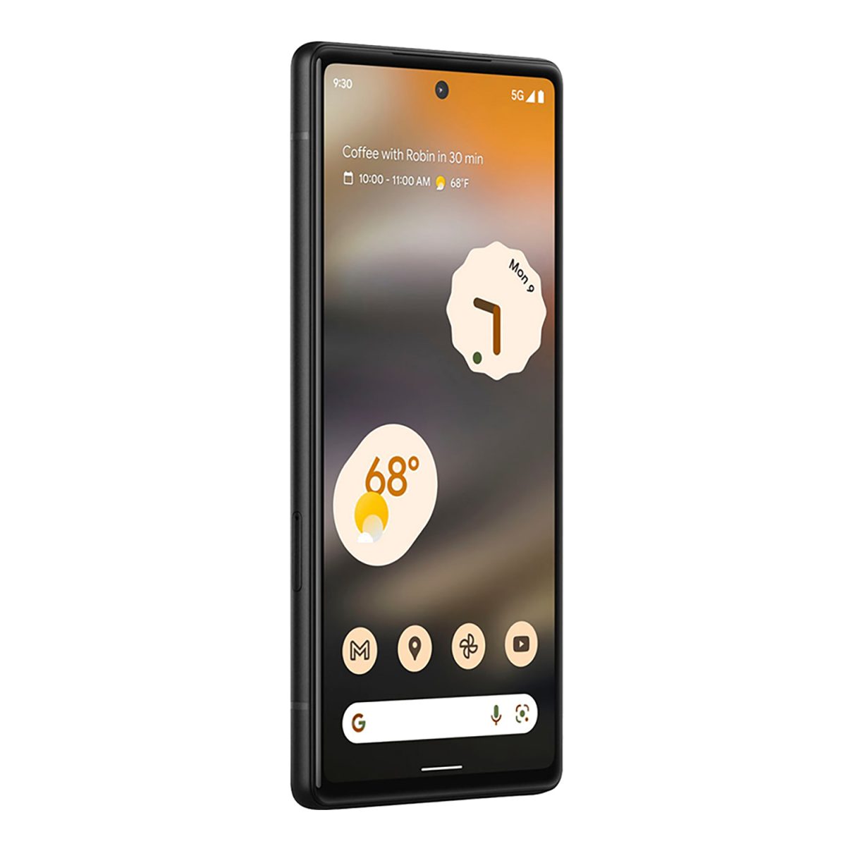 producto google pixel 6a 128gb negro lado frontal