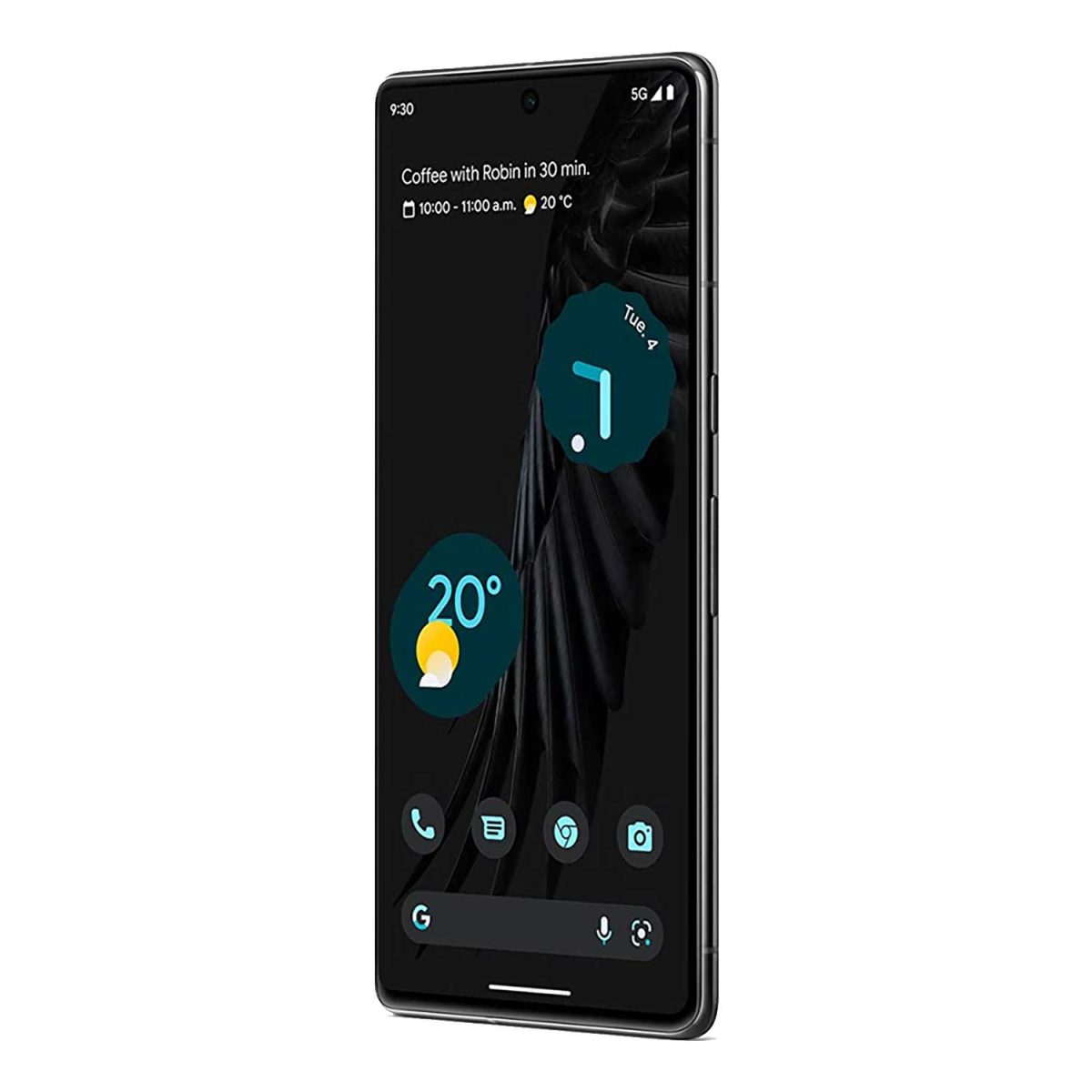 producte google pixel 7 pro 128 GB lateral negre frontal esquerre