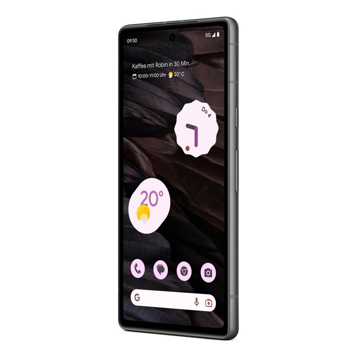 produto google pixel 7a 128gb preto lado frontal esquerdo