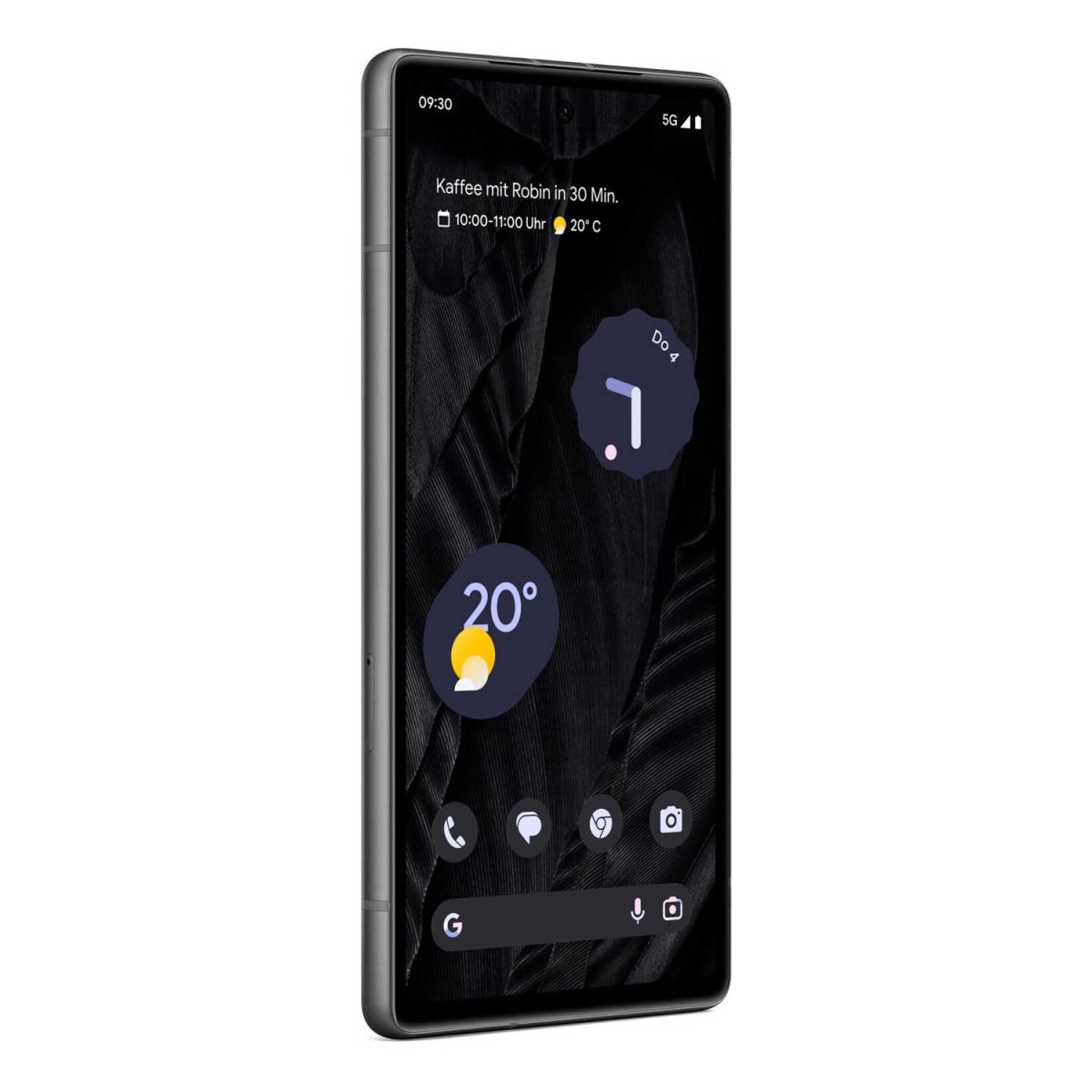 producto google pixel 7a 128gb negro frontal lado derecho