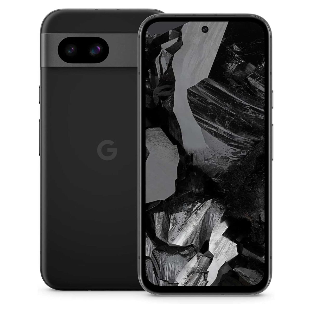 produto google pixel 8a 128gb preto frente e verso